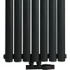 Трубчастый радиатор Luxrad Oval Double 1700x410x88 черный матовый структурный (OVLP1700410S040ZDC)- Фото 3