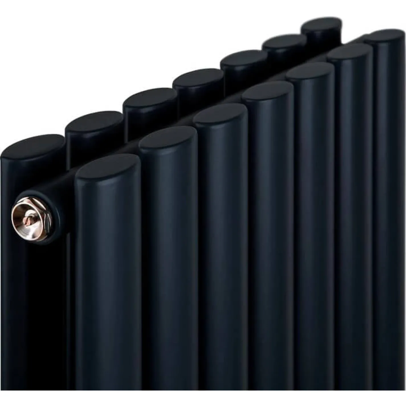 Трубчастый радиатор Luxrad Oval Double 1700x410x88 черный матовый структурный (OVLP1700410S040ZDC) - Фото 1