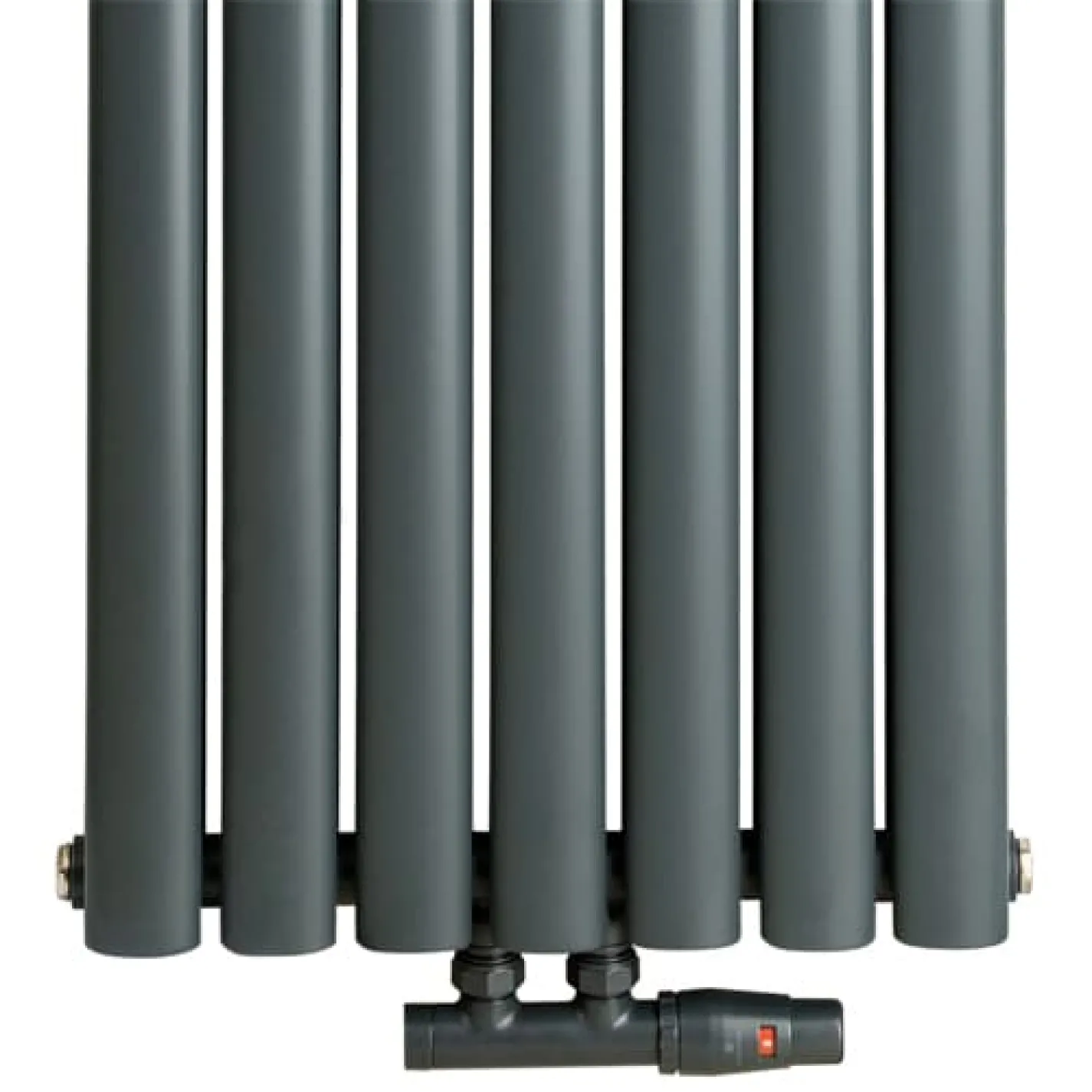 Трубчастый радиатор Luxrad Oval Double 1700x410 вертикальный антрацитовый - Фото 3