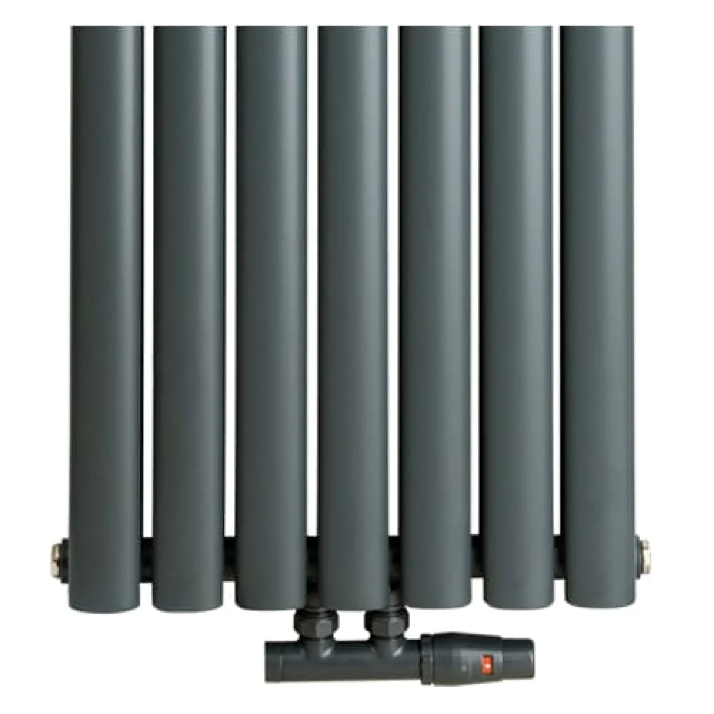 Трубчастый радиатор Luxrad Oval 1700x410 вертикальный антрацитовый - Фото 2