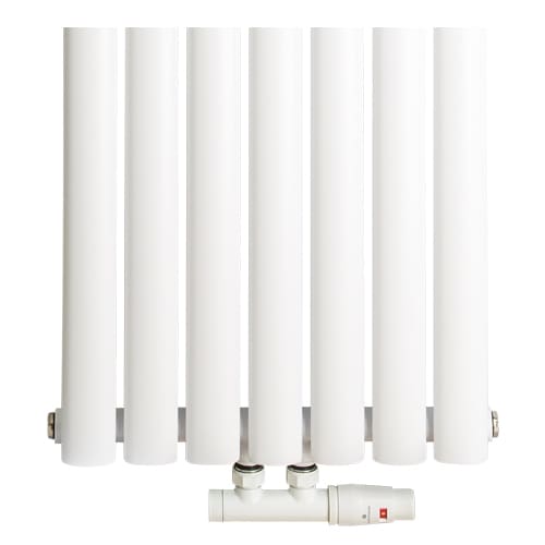Трубчастый радиатор Luxrad Oval 1700x410 вертикальный белый- Фото 4