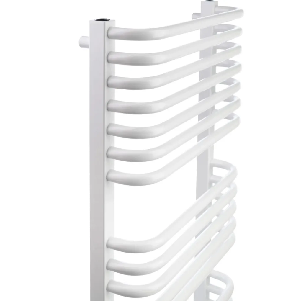 Полотенцесушитель электрический Luxrad Salto I 1200x430 белый 600W левый скрытое подключение (SIN12004309003ELPW600)- Фото 2