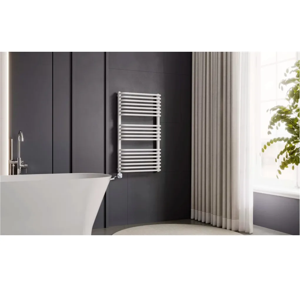 Полотенцесушитель электрический Luxrad Salto I 1200x430 белый 600W левый (SIN12004309003ELVW600)- Фото 4