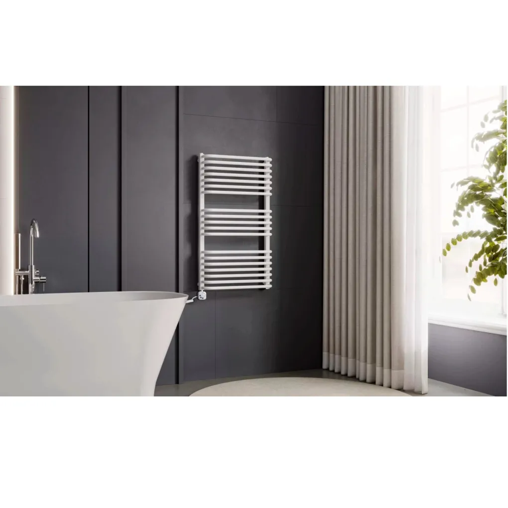 Полотенцесушитель электрический Luxrad Salto I 1200x430 белый 600W правый (SIN12004309003EPVW600)- Фото 4