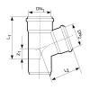 Тройник канализационный из ПВХ Magnaplast KGEA 160/110/45° (20330)- Фото 2