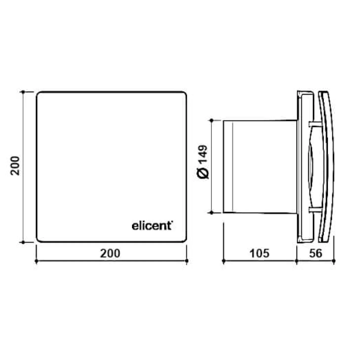 Витяжний вентилятор Elicent Elegance 150 CMT - Фото 3