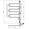 Электрический полотенцесушитель Mario Тристар-I 800х445/55 TR К (2.3.0506.11.P)- Фото 4