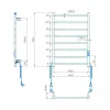 Полотенцесушитель электрический Mario HF Leeds 770x530 черный (6.1.0802.06.BM)- Фото 4
