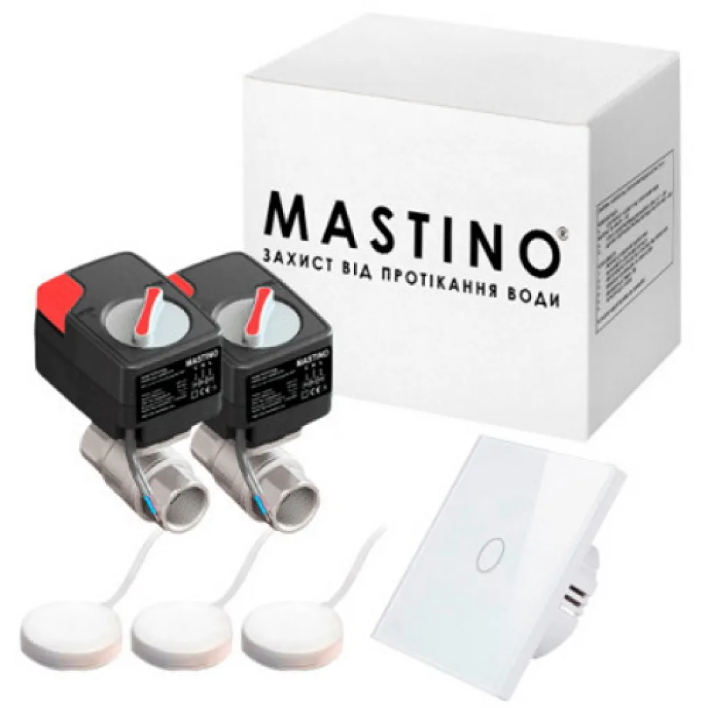 Система захисту від протікання води Mastino TS2 1/2 white 3 датчика- Фото 1