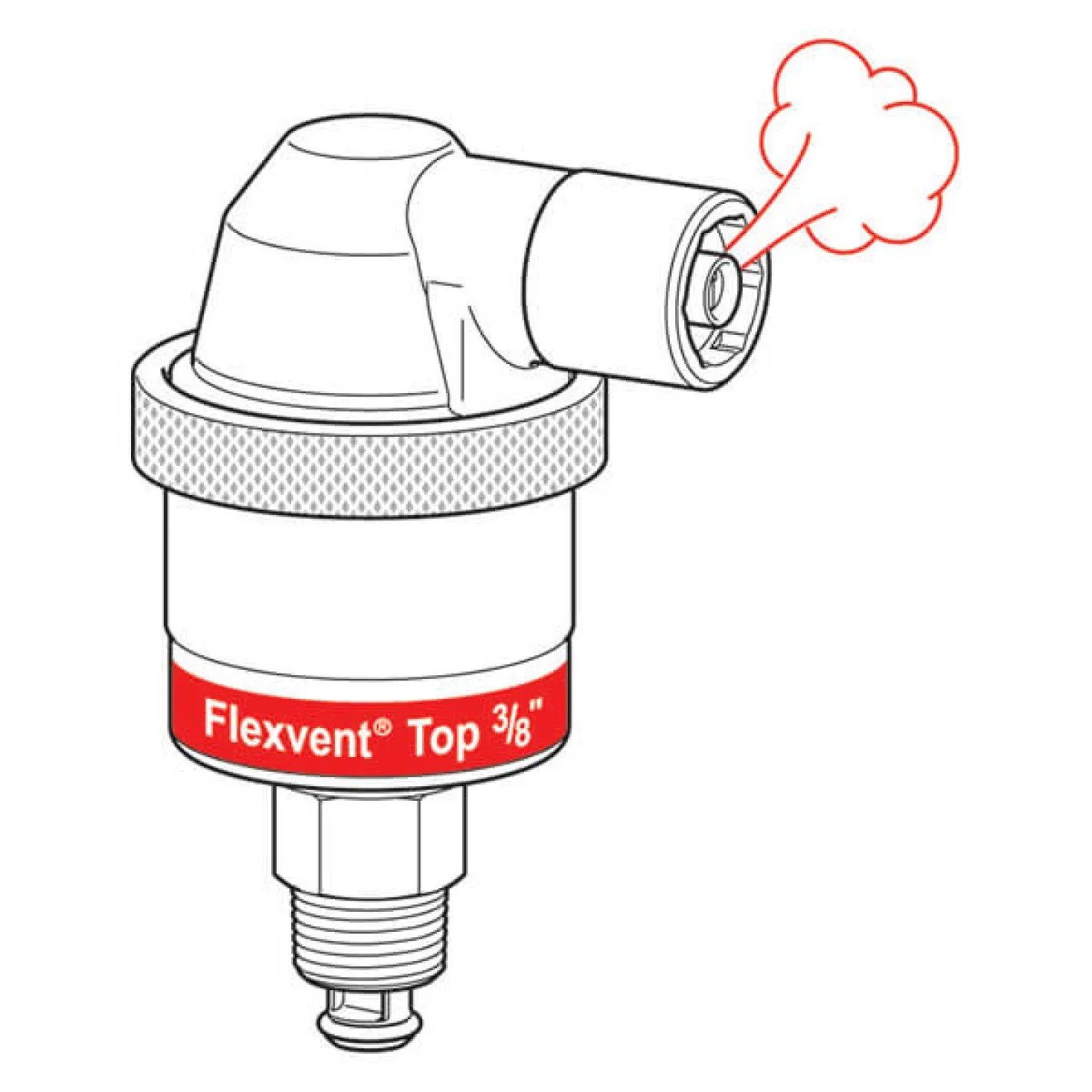 Сепаратор воздуха Meibes Flamco Flexvent Top 3/8 с запорным клапаном - Фото 4