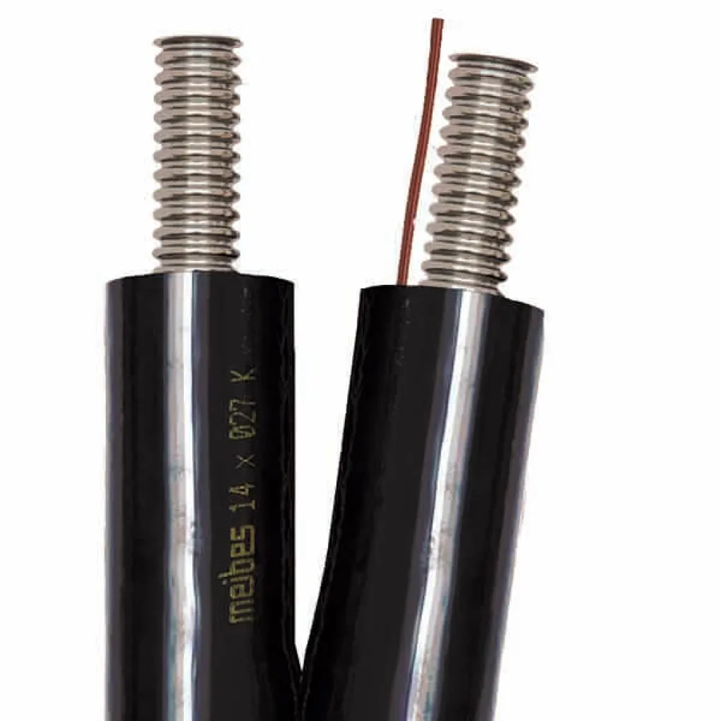 Гофрированная труба Meibes Inoflex DN 16 с кабелем (бухта 10 м)- Фото 1