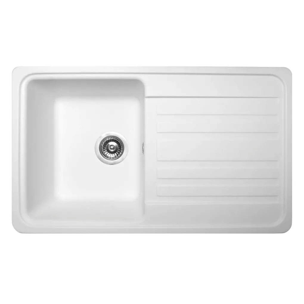 Кухонна мийка Miraggio Versal 758х462, білий- Фото 1