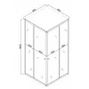 Душевая кабина без поддона Mixxus Cubik SC01-90x90x185-TR Графит (MI6907)- Фото 3