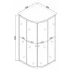 Душевая кабина без поддона Mixxus Plane SC01-90x90x185-GR Хром (MI6900)- Фото 4
