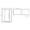 Душевая кабина без поддона Mixxus Premium BEVEL SC01-100x80x195-TR Black (MI6870)- Фото 4