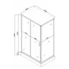 Душевая кабина Mixxus Hard SCT01-100x80x198-TR Chrome (MI6908)- Фото 4