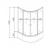 Душевая кабина Mixxus Plain SCT01-90x90x195-GR Satin (MI6895)- Фото 3