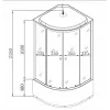 Душевой бокс с гидромассажем Mixxus STRONG SBH01-90x90x215-GR Satin с высоким поддоном (MI6889)- Фото 4