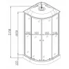 Душевой бокс с гидромассажем Mixxus STRONG SBH02-90x90x215-GR Satin с низким поддоном (MI6891)- Фото 4