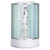 Душевой бркс с гидромассажем Mixxus STRONG SBH01-90x90x215-FB Satin с высоким поддоном (MI6888)- Фото 1