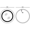 Зеркало Mixxus Plain MC02-60 LED-подсветка, антизапотевание, часы (MI6012)- Фото 4