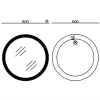 Зеркало Mixxus Plain MC10-60 LED-подсветка, антизапотевание, часы (MI6013)- Фото 4