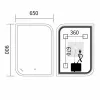 Дзеркало Mixxus Premium Bevel MA02-90x65-Reverse LED Touch, Anti-fog, димер (MP6641)- Фото 2