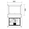 Дзеркало Mixxus Premium Cubic MR14-80x60-Reverse LED Touch, Anti-fog, димер (MP6648)- Фото 3