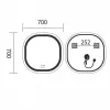 Дзеркало Mixxus Premium Diverse MR16-70x70 LED Touch, Anti-fog, димер (MP6640)- Фото 4
