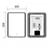 Дзеркало Mixxus Premium Olivary MR19-80x60-Reverse LED Touch, Anti-fog, димер (MP6628)- Фото 2