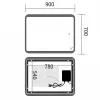 Зеркало Mixxus Premium Olivary MR19-90x70-Reverse LED Touch, Anti-fog, димер (MP6630)- Фото 2