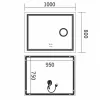 Дзеркало Mixxus Premium Quadro MR20-100x80 LED Touch, Anti-fog, димер, лінза (MP6623)- Фото 4
