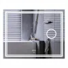 Дзеркало Mixxus Premium Quadro MR20-100x80 LED Touch, Anti-fog, димер, лінза (MP6623)- Фото 1