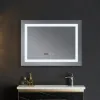 Дзеркало Mixxus Warm MR02-70x50 LED Touch, Anti-fog, димер, рег. яскравості, годинник (MI6668)- Фото 2