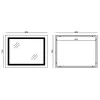 Зеркало Mixxus Warm MR02-90x70 Touch, Anti-fog, димер, рег. яркости, часы (MI6673)- Фото 2