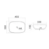 Раковина накладная Mixxus Premium Diverse-0116 Gray 455x330x135 мм (MP6651)- Фото 3