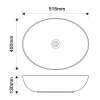 Раковина накладная Mixxus Premium Ellipse-0102 515х400х130 мм (MP6551)- Фото 2