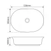 Раковина накладная Mixxus Premium Ellipse-0103 550х390х140 мм (MP6553)- Фото 4