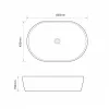 Раковина накладная Mixxus Premium Ellipse-0105 600х400х150 мм (MP6563)- Фото 2