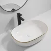 Раковина накладная Mixxus Premium Ellipse-0105 Edge GOLD 600х400х150 мм (MP6564)- Фото 2