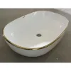 Раковина накладная Mixxus Premium Ellipse-0105 Edge GOLD 600х400х150 мм (MP6564)- Фото 3
