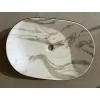 Раковина накладная Mixxus Premium Ellipse-0105 Marble-Black 600х400х150 мм (MP6565)- Фото 2
