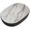 Раковина накладная Mixxus Premium Ellipse-0105 Marble-Black 600х400х150 мм (MP6565)- Фото 1