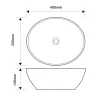 Раковина накладная Mixxus Premium Ellipse-0108 Edge Black 400х330х145 мм (MP6527)- Фото 2