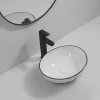 Раковина накладная Mixxus Premium Ellipse-0108 Edge Black 400х330х145 мм (MP6527)- Фото 3