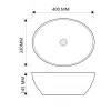 Раковина накладная Mixxus Premium Ellipse-0108 Marble 400х330х145 мм (MP6526)- Фото 2