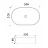Раковина накладная Mixxus Premium Ellipse-0109 Gray 500x300x140 мм (MP6653)- Фото 3