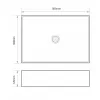 Раковина накладная Mixxus Premium Quadro-0104 500х350х120 мм (MP6515)- Фото 4