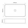 Раковина накладная Mixxus Premium Quadro-0106 600х355х130 мм (MP6523)- Фото 2