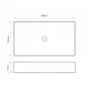 Раковина накладная Mixxus Premium Quadro-0107 Edge Black 600х340х110 мм (MP6521)- Фото 3